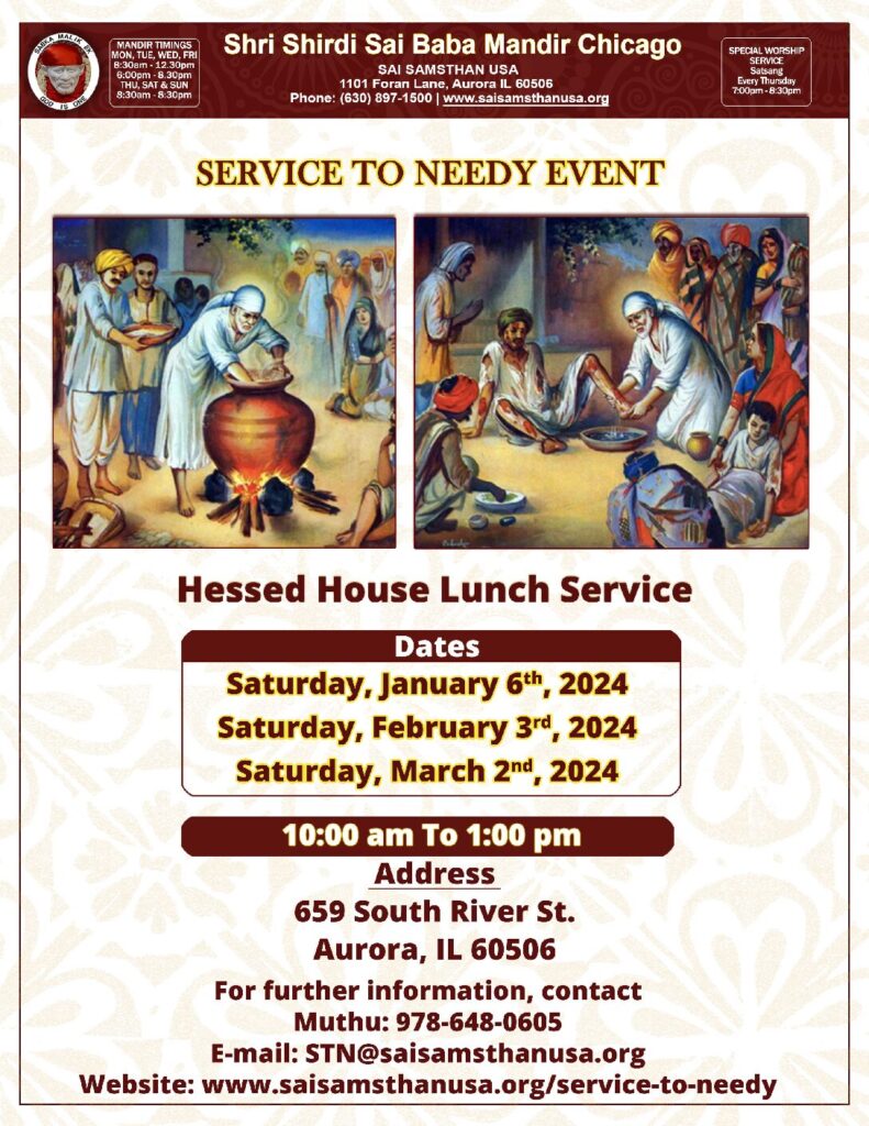 Hesed House Lunch Service, January – March 2024