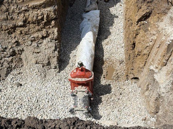 May 2026 — Underground water main connection